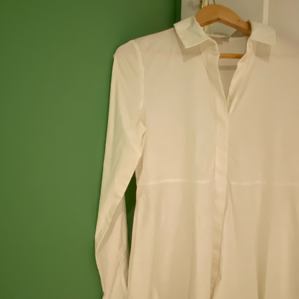 White Cos button down dress. Size 4.